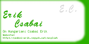 erik csabai business card